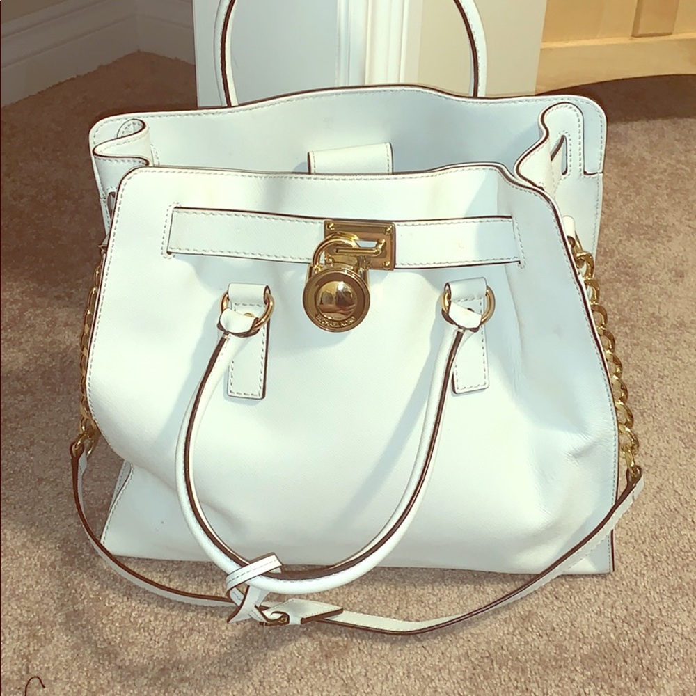 Michael kors white leather purse